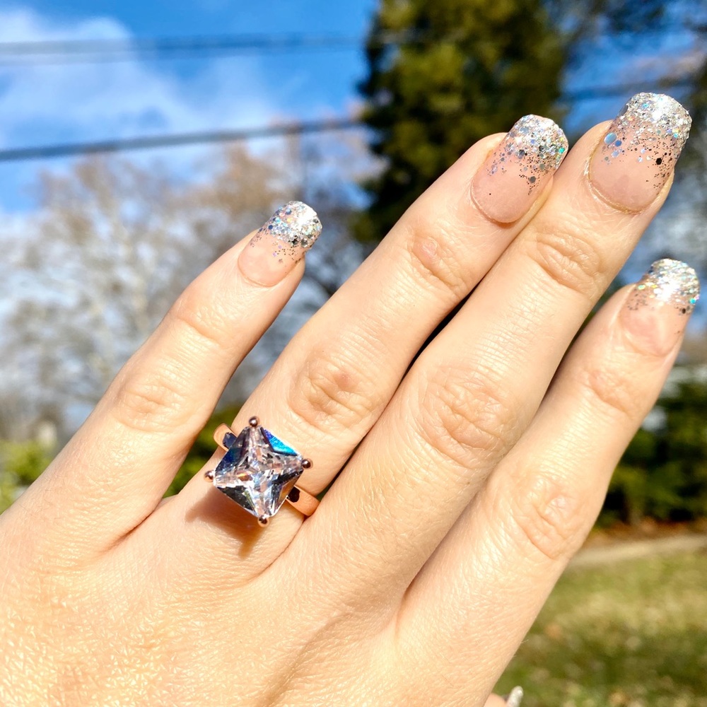 New Rose Gold Stamped 925 Gorgeous Ring - Picture 3 of 5